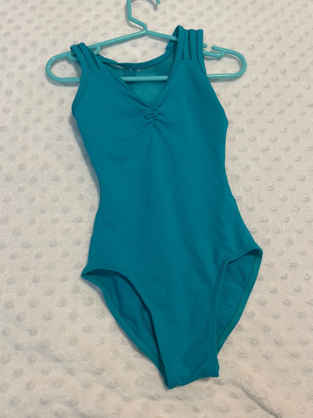 Girls Teal Double-Strap One-Piece leotard- Teal